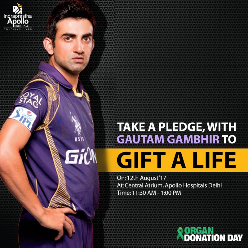 Ankur_Niranjan's tweet image. #organdonationday #giftalife #takeapledge# @GautamGambhir