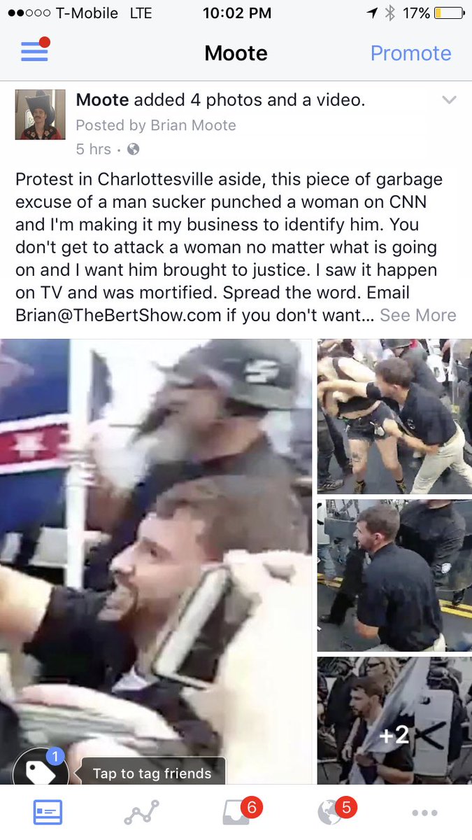 MootePoints's tweet photo. This A-Hole... protest, riot or war... you did not get to sucker punch a woman. Never. Please RT https://t.co/oGXsx1ZlAx