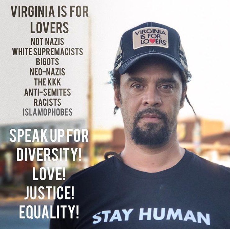lilmikesf's tweet photo. #VAis4Lovers #NotHaters - a public service message from @michaelfranti
#Charlottesville #EndRacism #FightFascism https://t.co/e47Jrm9mNq