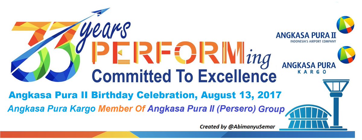 guntorocaturs's tweet photo. Selamat Ultah utk AP2, 13 Agustus 2017, tambah jaya dalam mengelola Bandara... @AngkasaPura_2 @contactap2 @mawaluddin @dennyfik https://t.co/hxn6z4op1o