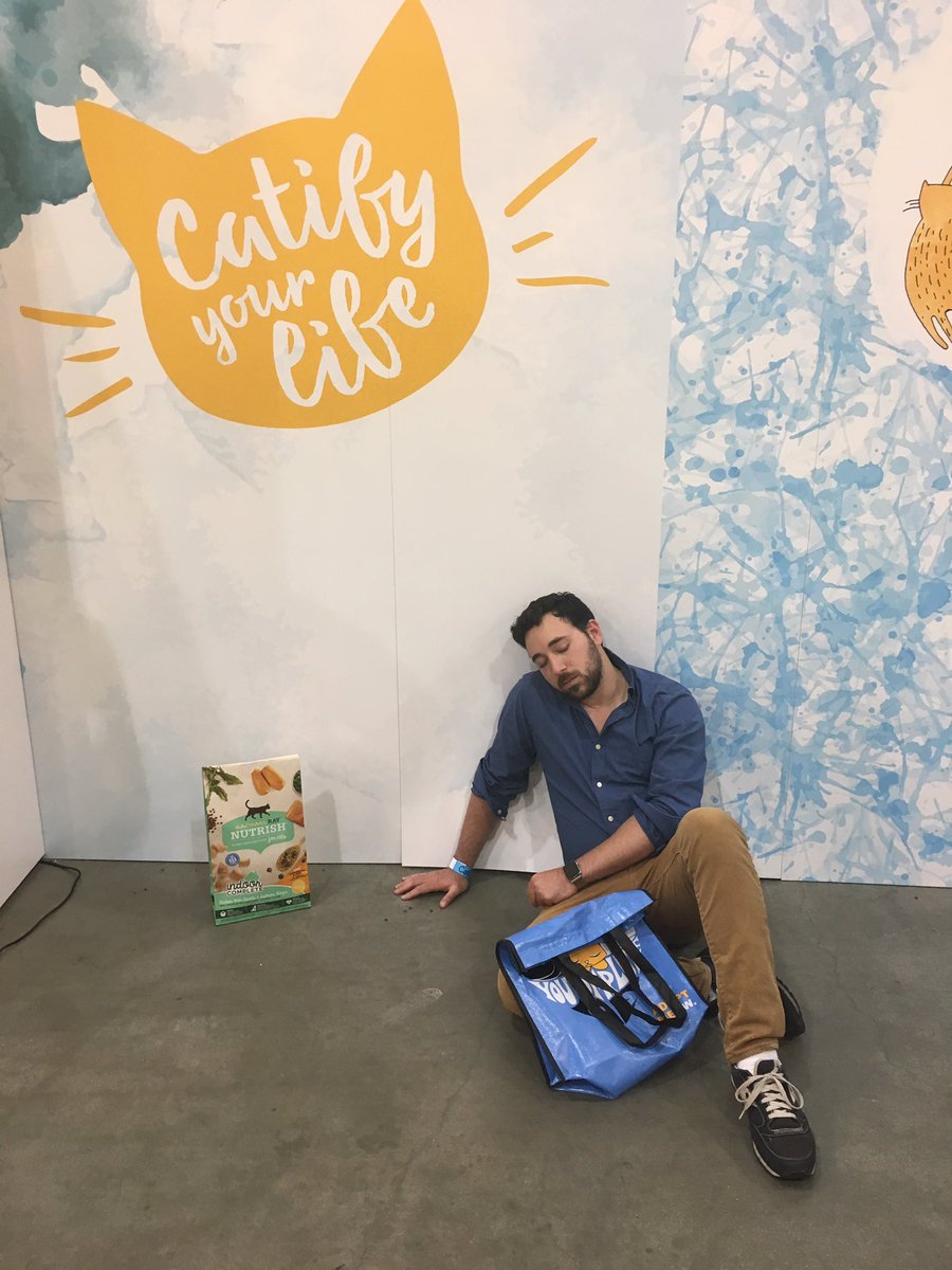 kellermankomedy's tweet image. This pic pretty much sums up my Cat Con experience. It's boring. #catcon #catdad #notintoit #sleepy #nap #napdad