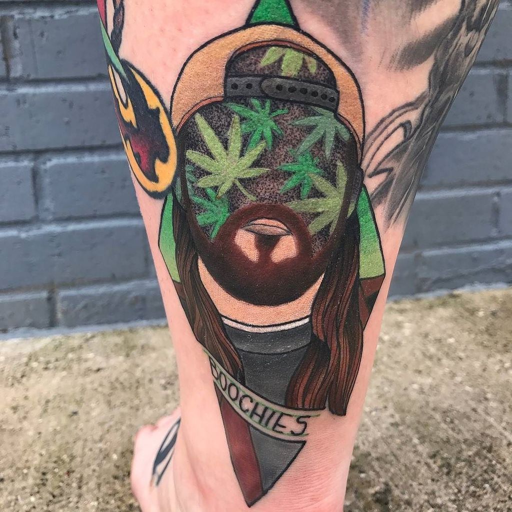 Silent Bob by <a href="/jayjoree/">Jay Joree</a> at <a href="/thirdeyegallery/">Ace</a> in Dallas, Texas. #silentbob #jayandsilentbob #snootchiebootchies #kev… ift.tt/2wFolRt