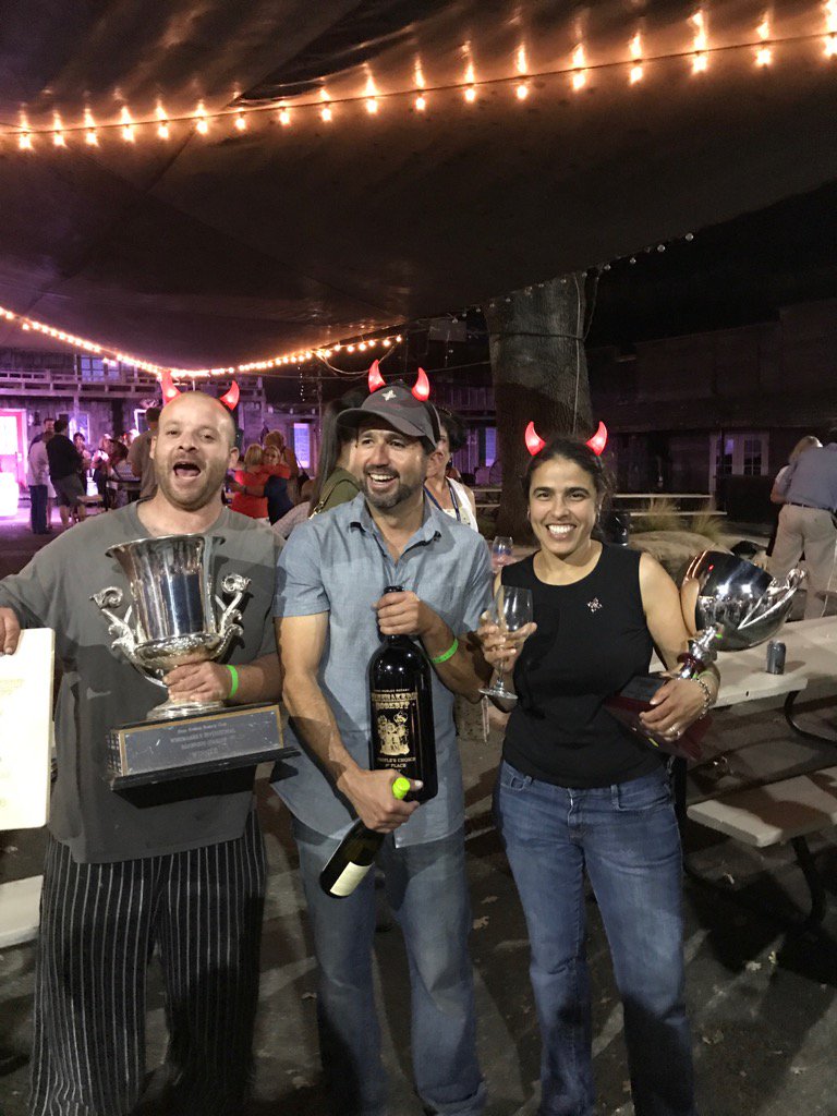 tednross's tweet photo. @DiabloPaso1 wind Peoples Choice award at the 19th annual Winemakers Cook-off!!!! #PasoRobles #pasorobleswine https://t.co/kttRy5owIu