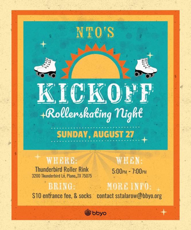 Sadly summer is ending but that also means that BBYO IS BACK!! Cant wait for NTO's Regional Kickoff at Thunderbird!! See you there!!