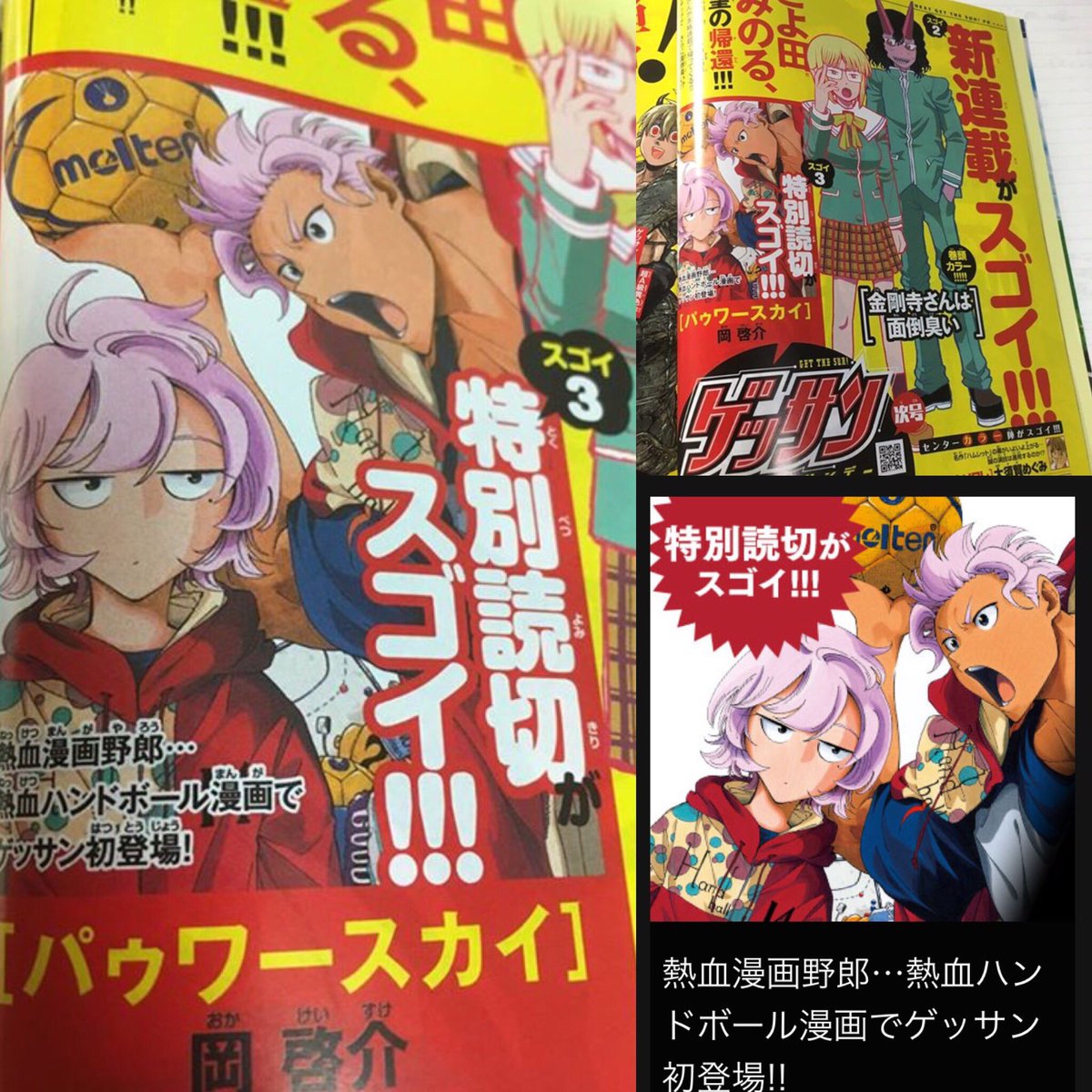 Handball Station Sur Twitter 小学館の月刊漫画雑誌 ゲッサン の９月12日発売号に特別読み切りのハンドボール漫画 パゥワースカイ が登場します 作者の岡 啓介さんは駿台甲府高ー明治大でバックプレーヤーとして活躍したハンドボールファミリー みんなで熱く