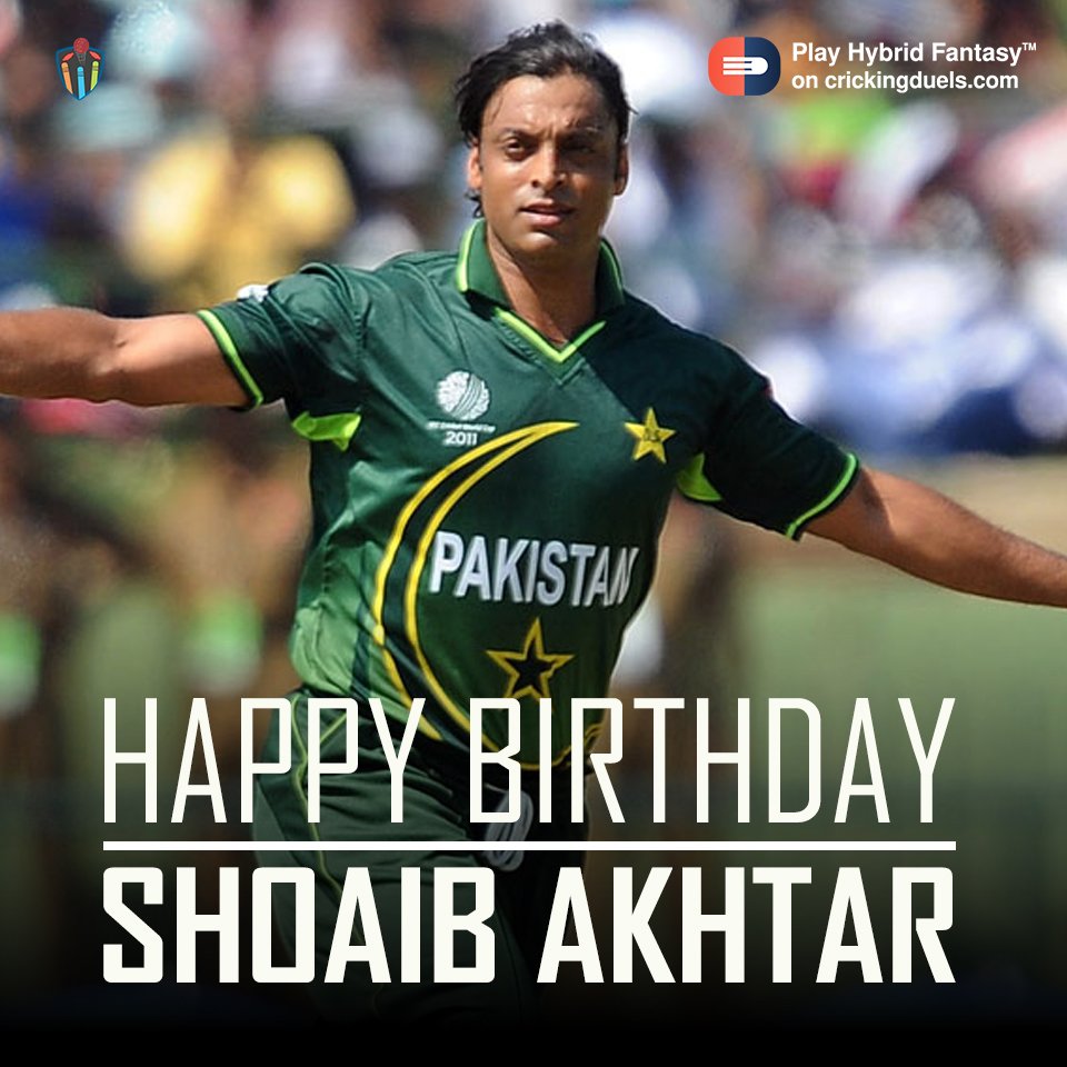 Happy Birthday,Shoaib Akhtar. The Pakistan cricketer turns 42 today. 