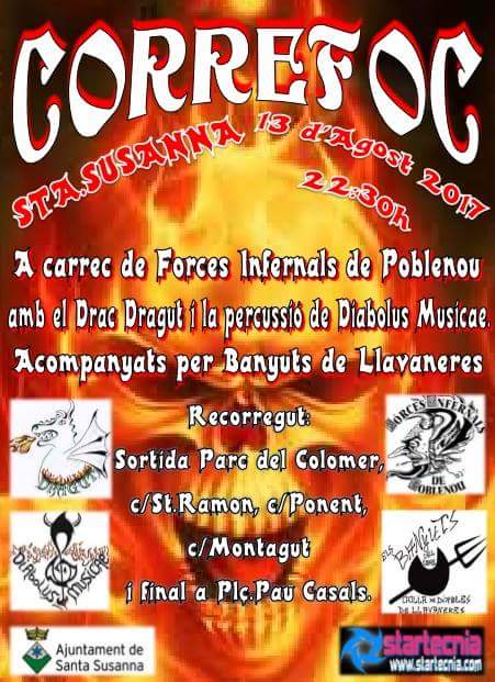 Avui 13/08/17 Gran Correfoc de @stasusanna_cat  Vine a ballar i saltar sota el foc de l'infern <a href="/pinedademar/">Ajuntament de Pineda</a> <a href="/visitpineda/">Visit Pineda de Mar</a> <a href="/diablescorrefoc/">Diables i correfocs</a>