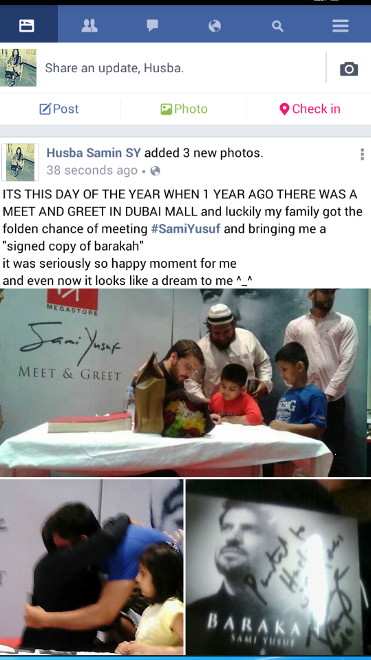 Husba_Samin's tweet photo. @SamiYusuf today [13 august] 1yr ago thr was a meet nd greet at Dubai emirates mall @VirginMENA THE LUCKY DAY WHEN MY FAMILY MET U! https://t.co/uqkKx3oXPq