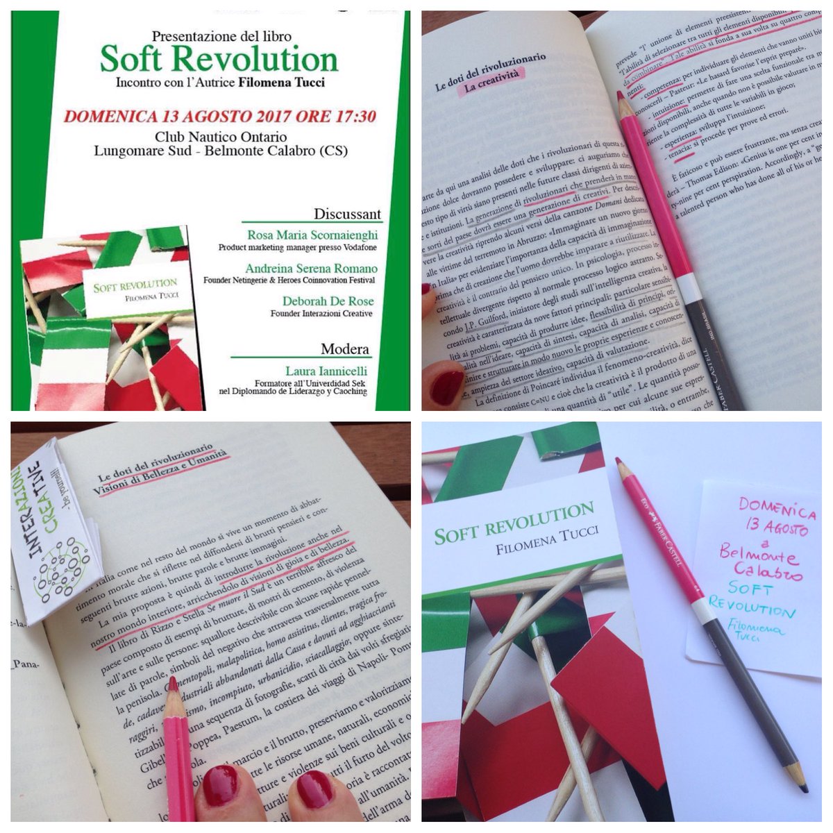 DeborahDeRose8's tweet photo. Oggi a Belmonte Calabro con @millytucci a parlare di #SoftRevolution insieme a altre donne innovatrici. Un grazie a @BelmonteInRete https://t.co/e2YOxhSkn6