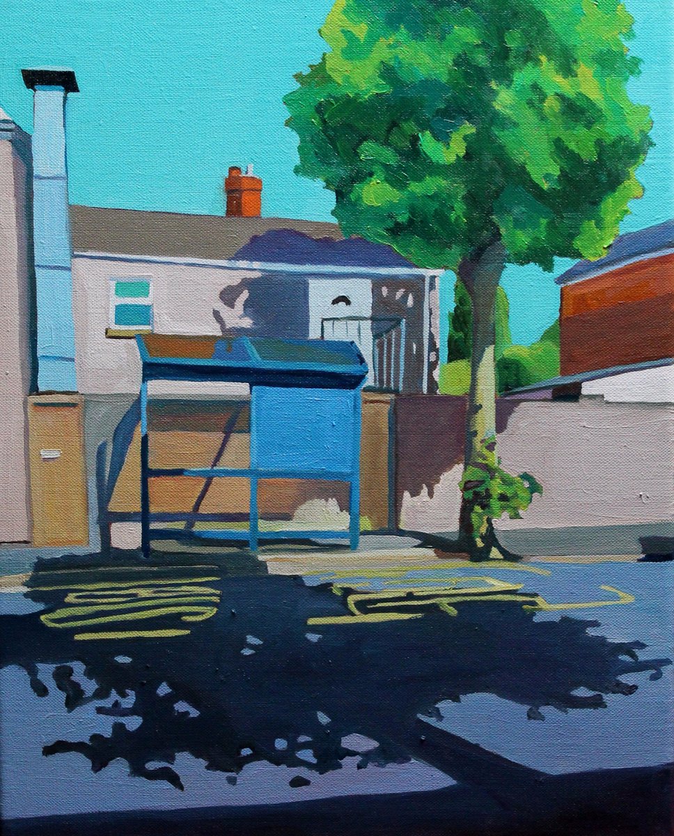 SwanseaArtist's tweet photo. Bus Stop (Back of Brynmill Launderette) #urbanminimal #brynmill #swansea #wales #emmacownie https://t.co/wxB33Wl9da