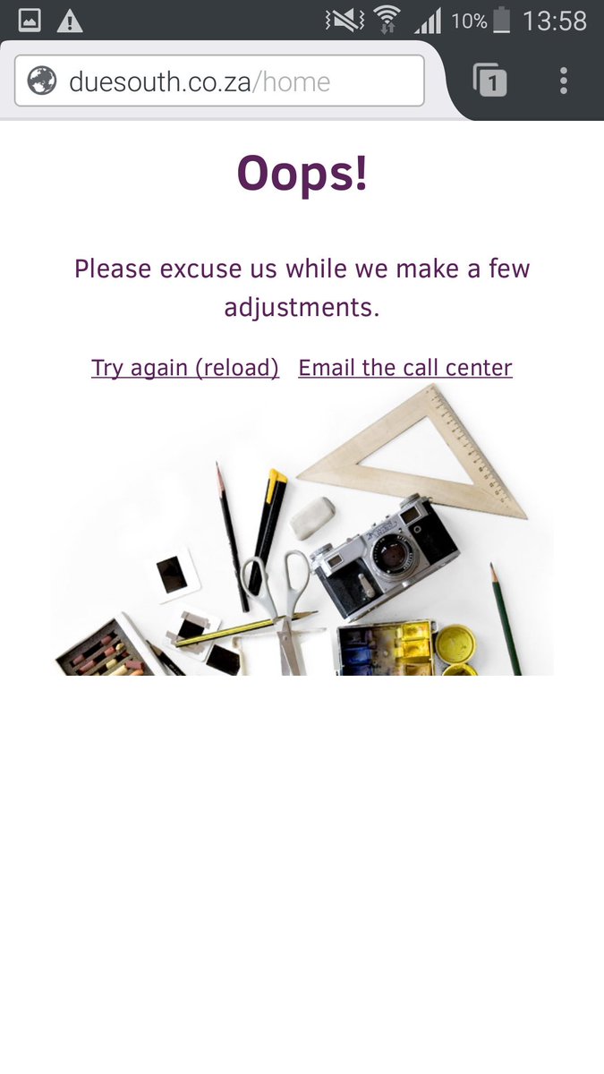 usedcollective's tweet photo. @DuesouthSA... Oops, has your IT Department taken the weekend off? https://t.co/qPTNP1xGtE