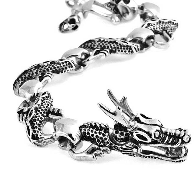 andysoar82's tweet image. Lyle Imitation Jewelry Mens Goth Skull Dragon Head Stainless Steel Bracelet,any more,following up us