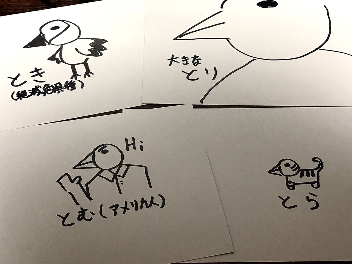 ポストカードの裏にもたくさんとりとか田中とか書いたなぁ。
みんなどこかの仏像さんに嫁いでいきました。 