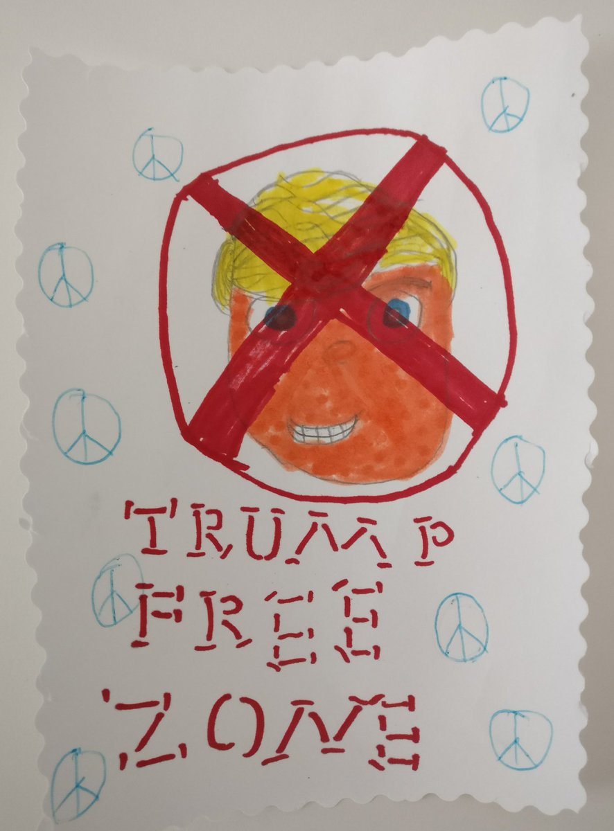 ense70's tweet image. #TheRealDonaldTrump My 8yr daughter made this sign today. Says it all really doesn't it!!