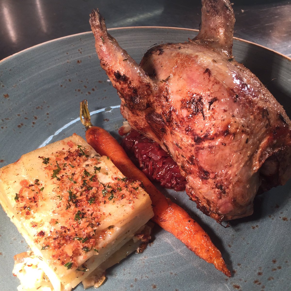 ShootingSociety's tweet photo. More game straight from field to fork! A delicious meal enjoyed @BourneValleyInn last night #tasteofgame #wildfood #fresh https://t.co/HxHtMpaDth