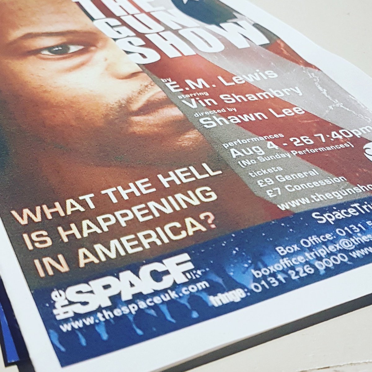 acase_ofyou's tweet photo. Waited all week &amp; finally got to see this last night. Phenom. Powerful + compelling + brave + thought provoking. #edfringe #thegunshowplay https://t.co/Dfk1HycL7W