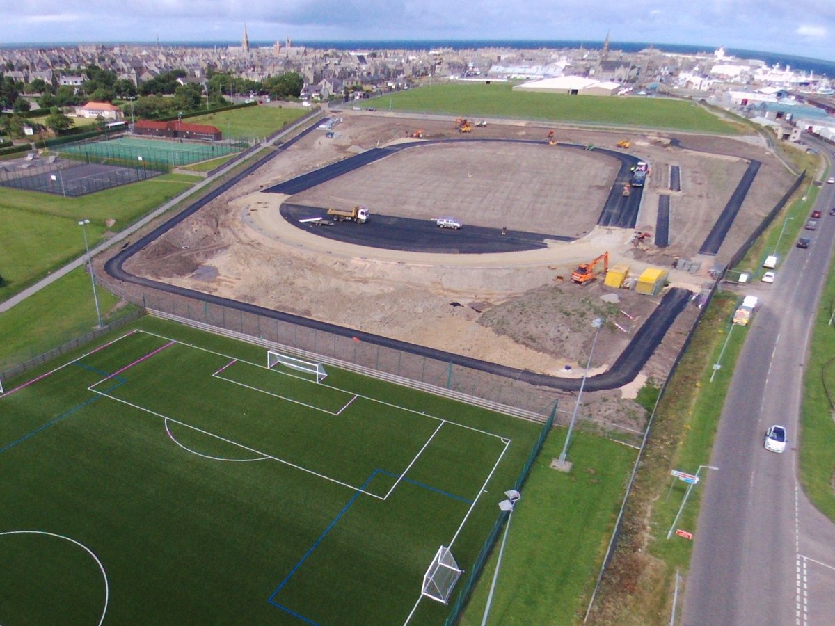 Works at Fraserburgh progressing next to the pitch we installed 2 years ago