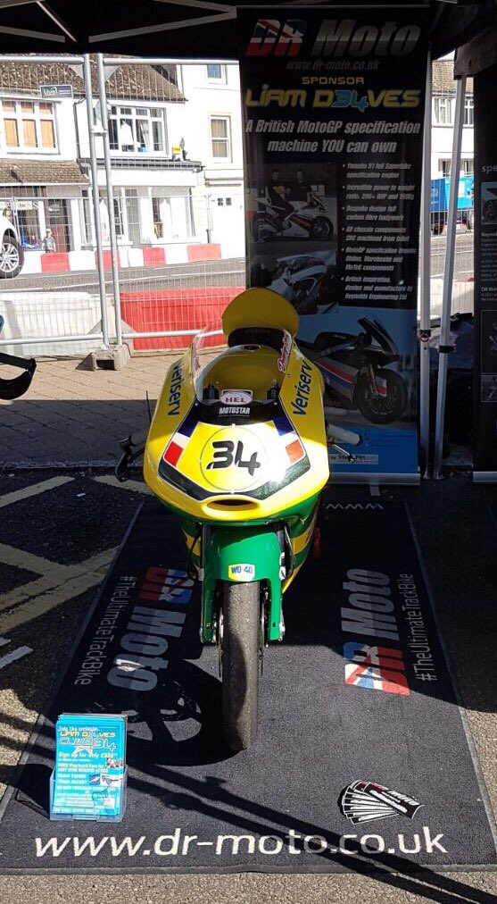 GRMotoSport's tweet photo. If your over @bfom2017 today don't forget to pop over to see @LDRRacing &amp; the guys from @DRMoto1  ...  #drmoto #moto3 #stauffbike @StauffUK https://t.co/B2Qi0Hp5kB