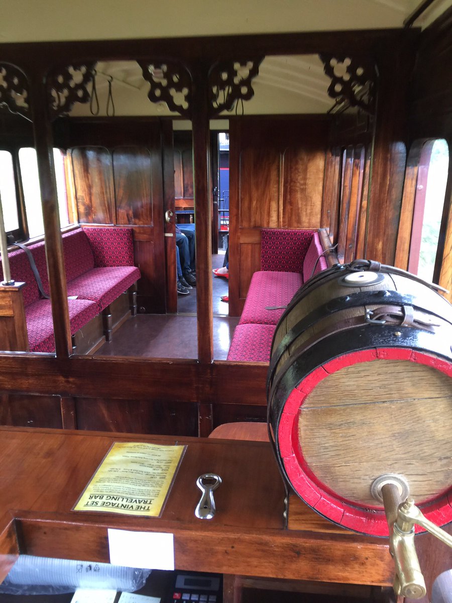 Had a wonderful time working in the bar on a vintage railway coach built in 1884 for North Norfolk Railway, runs this Tuesday