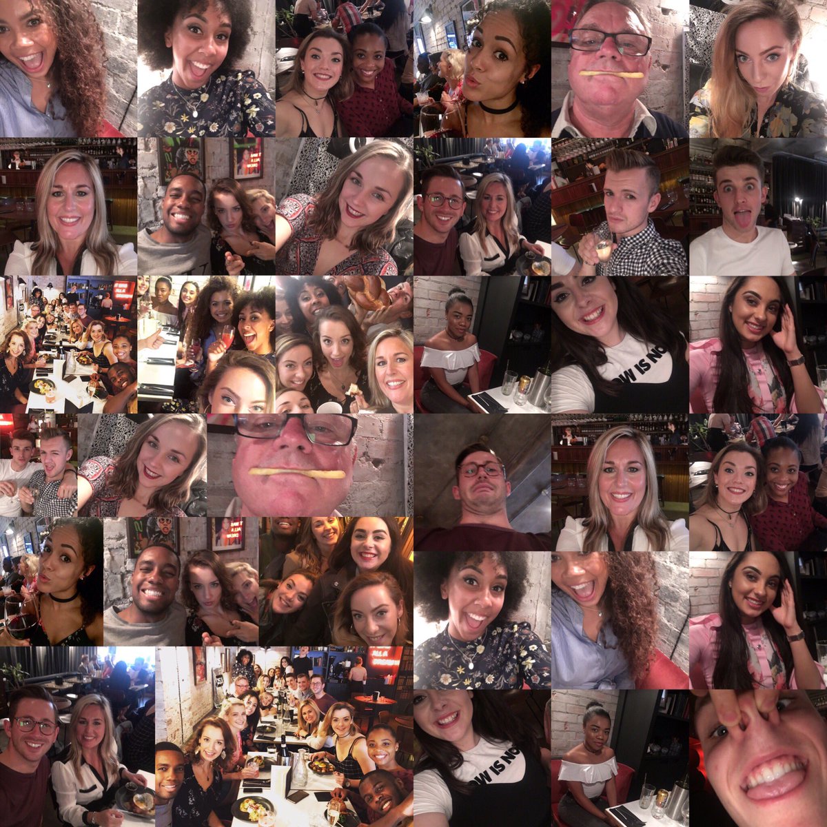 linzathy's tweet photo. #hairsprayuktour #cast #crazybunch #settingoff https://t.co/tfBkLUu5A4