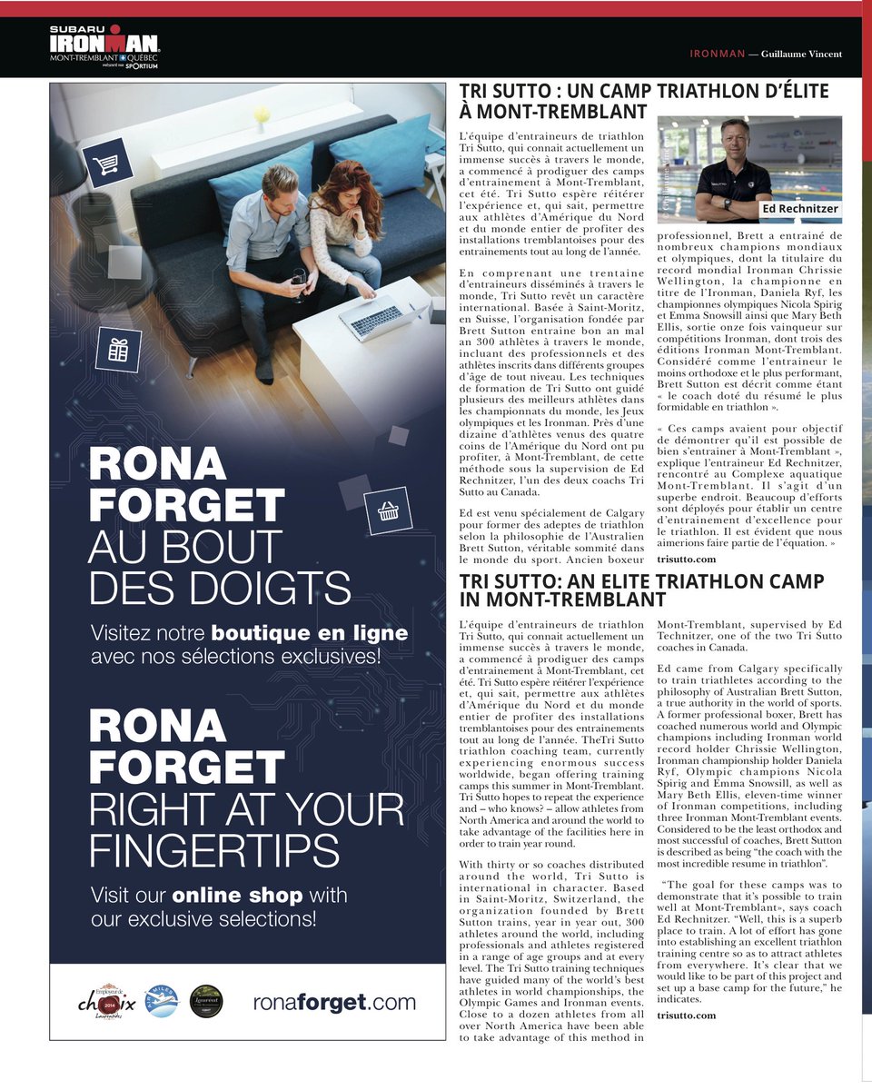 Great write up in the @Tremblantexpres for <a href="/TrisuttoHQ/">Trisutto Coaching</a> Coach <a href="/vmax_ed/">Ed Rechnitzer</a> ! Wonderful place for training and racing.