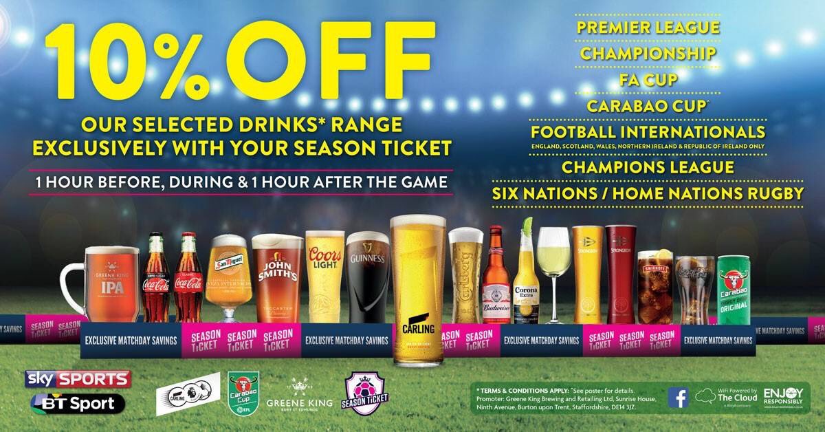 Sign up now #seasonticket #football #10%off #greeneking