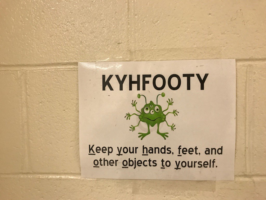 ChiefRubin's tweet image. Good advise for Firefighters. A Reminder on the wall at the middle school we are teaching at this weekend #LittleJems