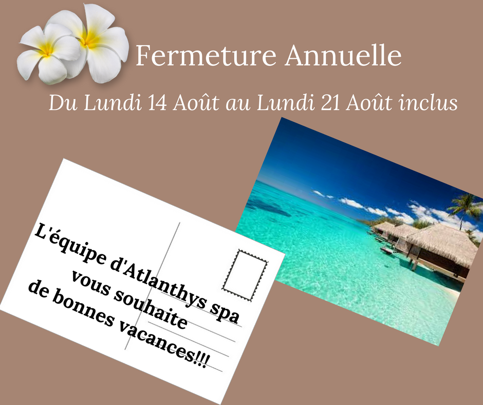 Bonnes Vacances à tous. Nous vous retrouverons mardi 22 Août pour préparer votre rentrée !