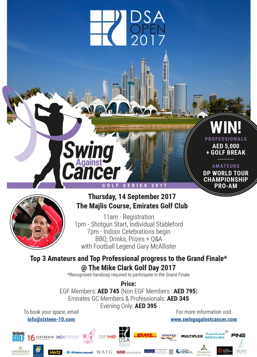 sixteen10_me's tweet photo. #dubai golfers; fed up of the #summer heat? Get ready for the #DSAOpen2017, contact us now. #swingagainstcancer #dsa #charity #golfday https://t.co/KlKRakcihl