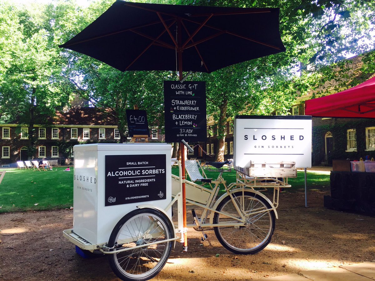 Come and make the most of this perfect sorbet weather... we're at <a href="/GeffryeMarket/">Geffrye food mkt</a> til 3.30 🍸🍧🌿 #hackney #E2