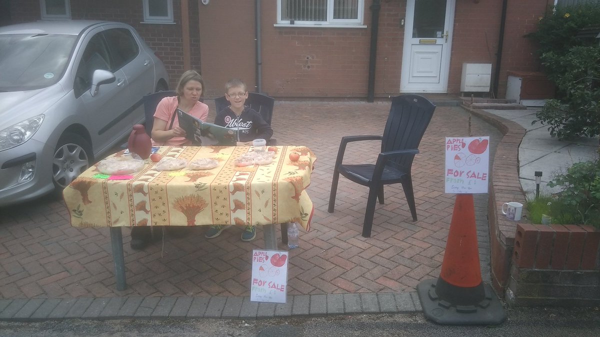 Quentin sales his homemade woollies..  Today only!