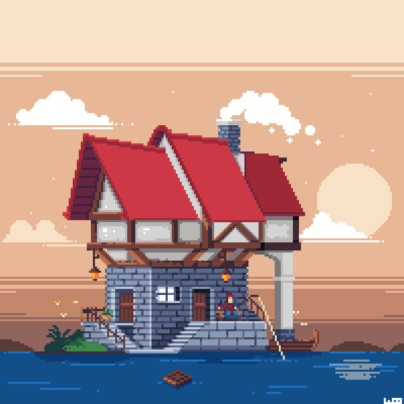 Felt like doing a pixel fishermans house

#pixelart #gameart #gamedev #indiedev #art #digitalart