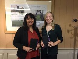 BforBBolton's tweet photo. Elysia Walsh and Karen Greenwood receive their new #bforb note books @BforBBolton https://t.co/0IiK7a1Ro8