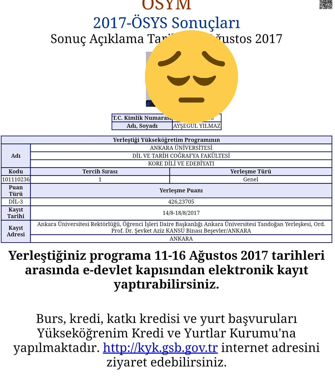 aysegl_93's tweet photo. Hayalim ellerimden kayıp gidiyor😖😖
Ek yerlestirme kayitlarina yetisebilirim insallah🙏🙏 https://t.co/EzQEDhmlua