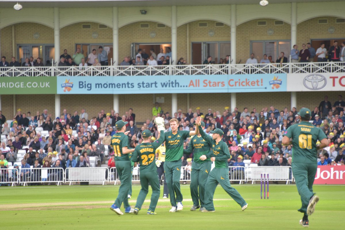 NOTTS WIN | The Outlaws win by 12 runs and are through to the quarter finals of the @NatWestT20Blast #Outlawed