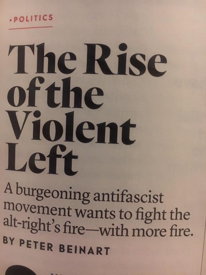 Картинки по запросу The rise of the violent Left beinart