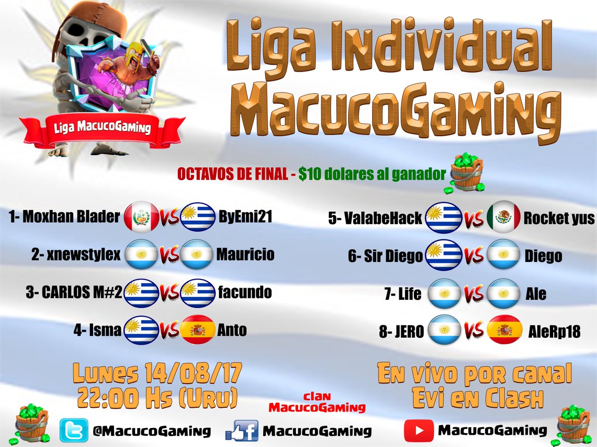 rumboalaquinta's tweet photo. Octavos de final de la LIMG gratuita. Algunos partidos los podrán ver en vivo el lunes a partir de las 22:00 en el canal @EvienClash https://t.co/cudomMVQDc