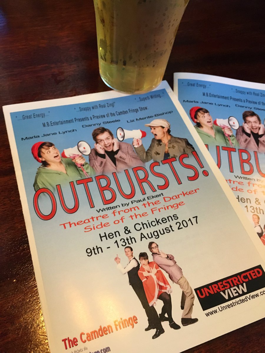 LostFragments's tweet image. Looking forward to watching 'OUTBURSTS!' At @TheHenChickens @CamdenFringe
