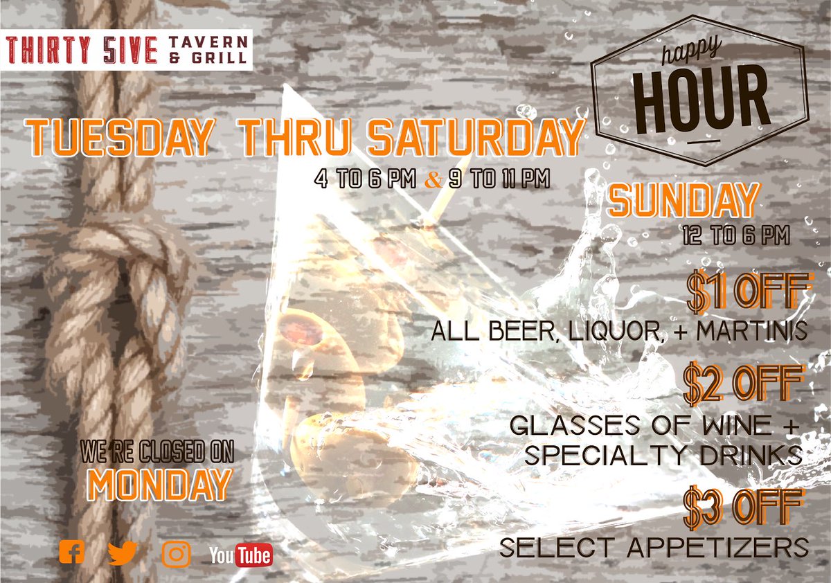 Join us today from 12-9! We'll have specials all day and of course our deliciously prepared food! #sunday #steaks #seafood #martinis
