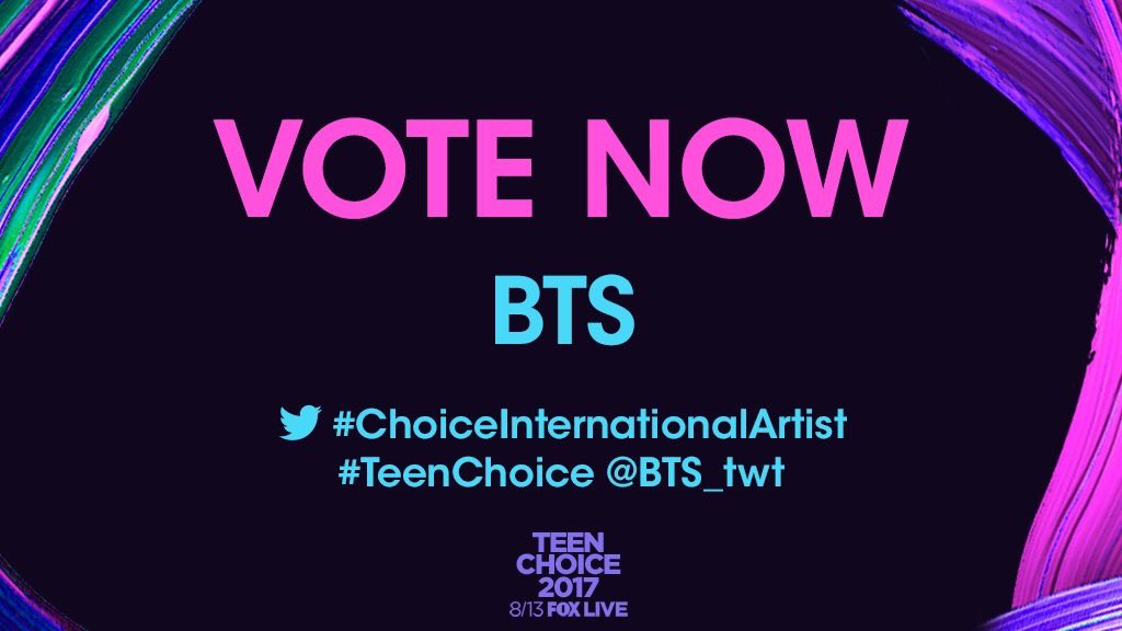 bangtan_russia's tweet image. [ИНФО] БТС представлены в номинации "Choice International Artist" на американской премии Teen Choice Awards.