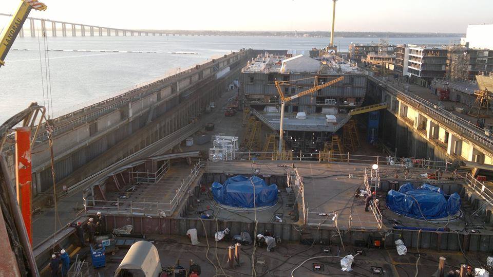 PaquebotINFO's tweet photo. La coque du  #CelebrityEdge prend forme dans la cale ... https://t.co/FY3fFY8ZKE