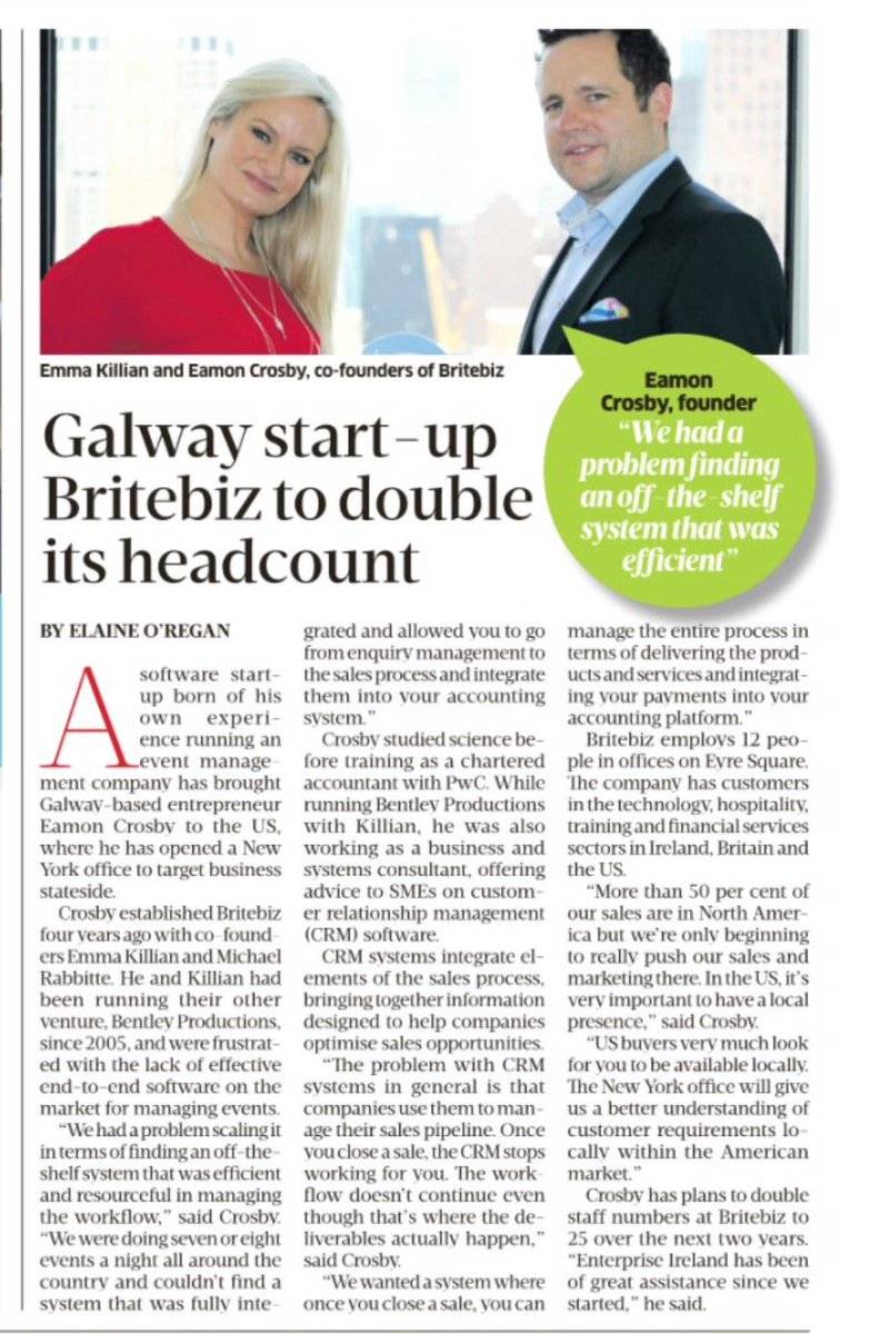 GeorgeMcCourt5's tweet photo. Congrats to @GMITihubs and @EI_NewFrontiers client Emma and Eamon on the opening of the @britebiz New York office. @GMITOfficial @Entirl https://t.co/igwp9BMQdd