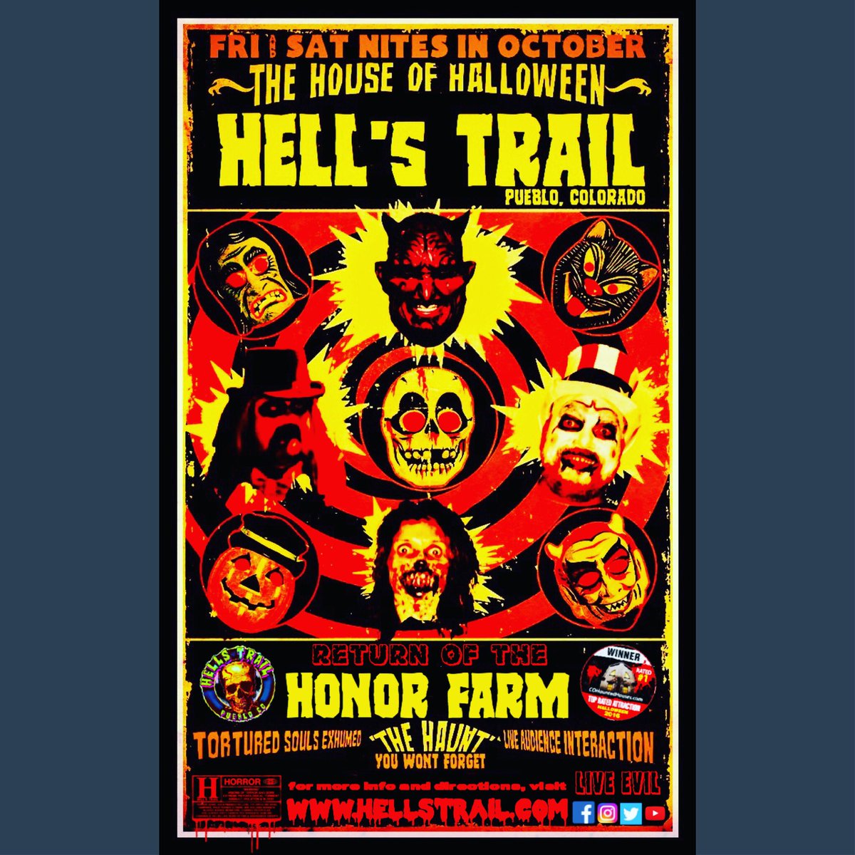 hellstrail's tweet photo. And so it begins... https://t.co/4i6VVoYpp7 #hellstrail #horror #October #Halloween #pueblocolorado #honorfarm https://t.co/ufNZYrgEob