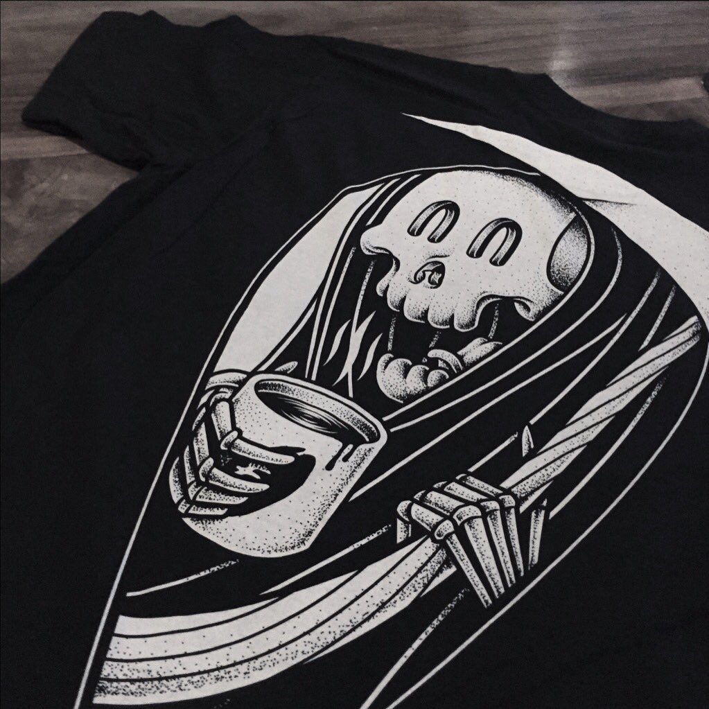 Back print tee available at nofitstate.co 💀☕️