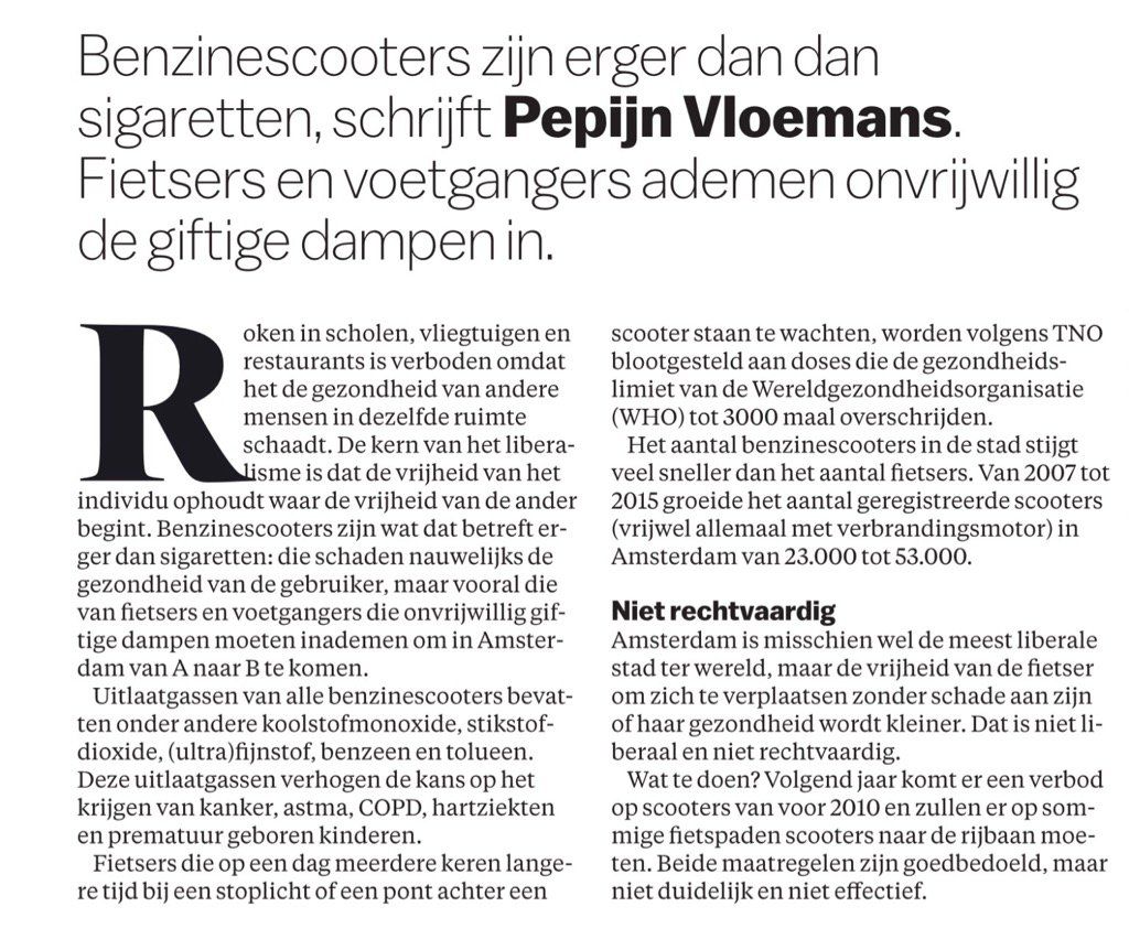 Eye opener?
Ondanks dit elke dag talloze ronkende benzinescooters op pont. Vergif. <a href="/zeeger/">Zeeger Ernsting</a> @MariskaMin <a href="/RutgerGW/">Rutger Groot Wassink</a> <a href="/BrugovertIJ/">BrugovertIJ</a>
RT <a href="/baskok_/">Bas Kok</a>