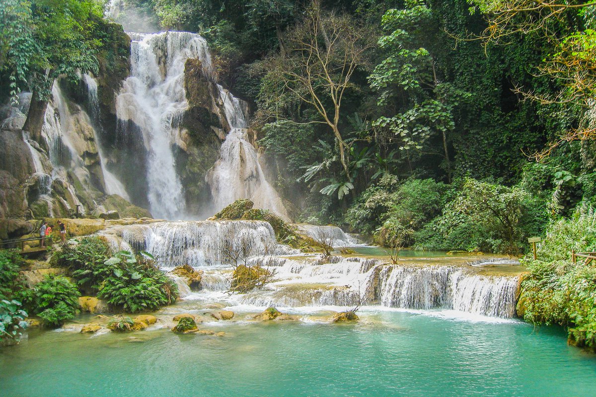 travelfreak_'s tweet photo. Kuang Si Falls in #LuangPrabang #Laos: The Most Beautiful Waterfall You've Ever Seen https://t.co/ExWrRofuh4 https://t.co/yYnnGPkxdW