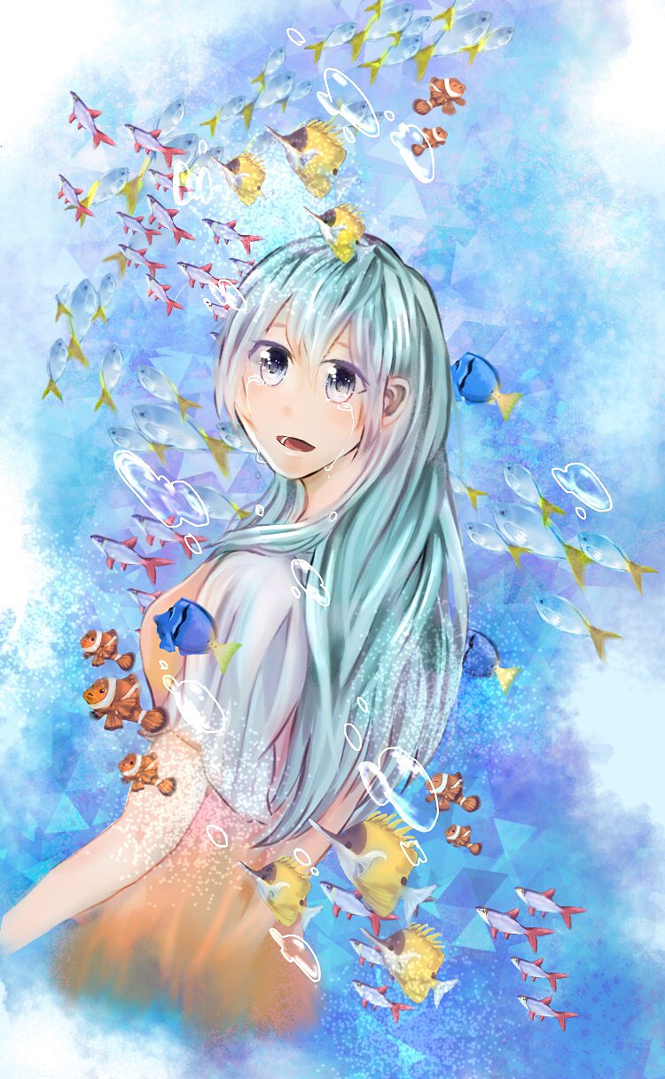 Twitter 上的 夜川彗星 あぁ こんなふうに 自由で 綺麗で あれたらなぁ 暑いから青い絵でも見てひんやりしていってくれ イラストの森 イラスト好きな人と繋がりたい 絵描きさんと繋がりたい T Co Wnw0dm14pl Twitter