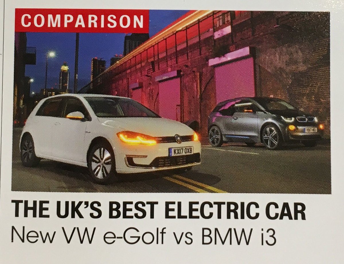 VWUKPress's tweet photo. Car-buying experts @whatcar say that the best electric car on sale today in the U.K. is the new, longer-range #Volkswagen e-Golf https://t.co/HcFdntupSw