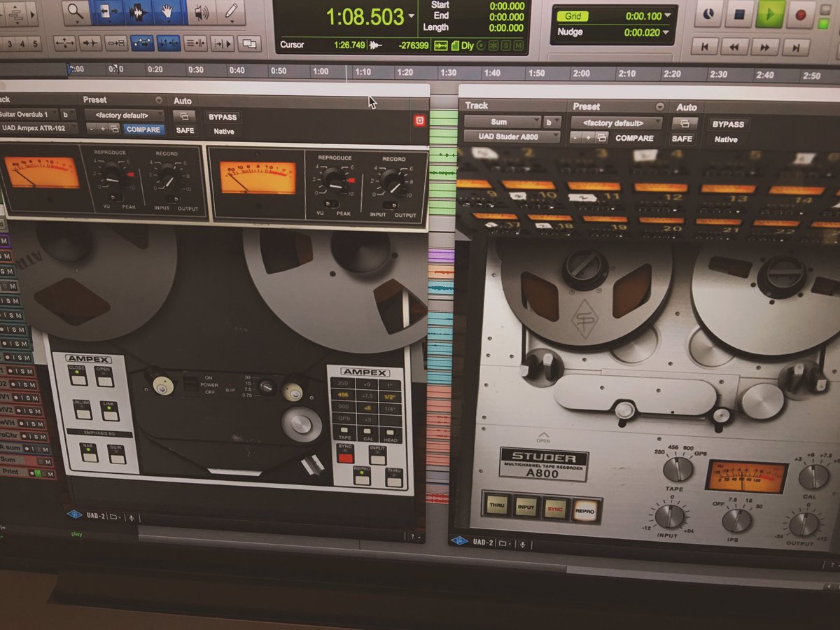 Magnectic Tape, thank you UAD for this. It's Incredible! @UAudio #uad #UAfanphoto