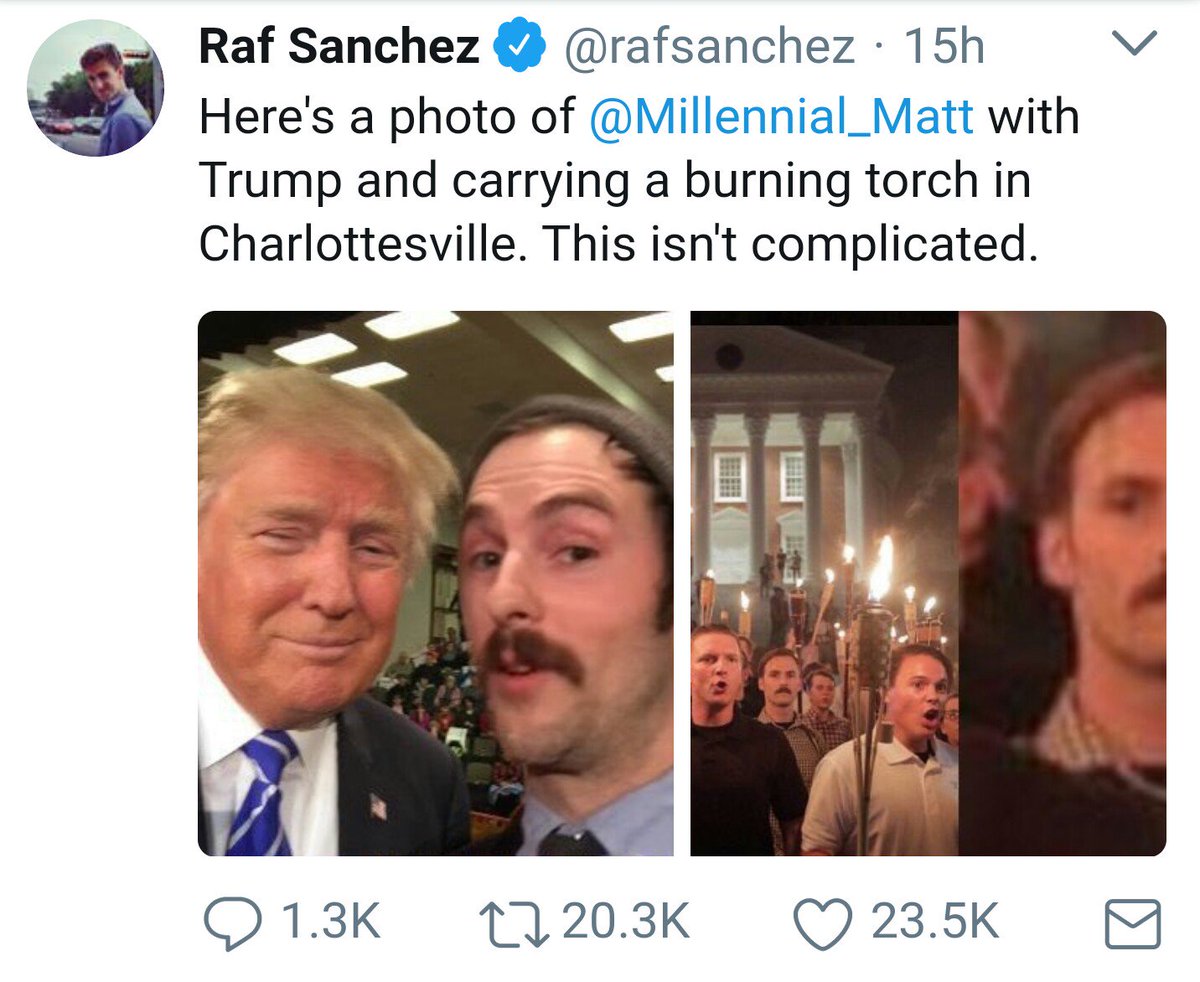 Media circulating photoshopped pic of Trump and Charlottesville Nazi